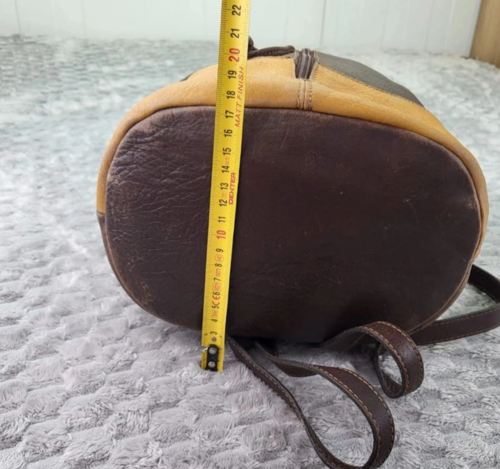 El Corte Inglés Real Leather Bucket Backpack Vintage Retro 90s – photo 20